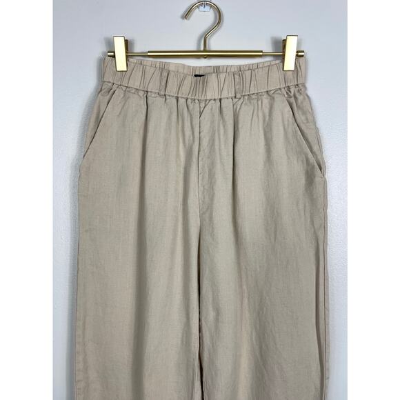 Quince 100% European Linen Pants Driftwood Bridge XS Beachy Lagenlook Resort - Picture 3 of 11